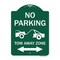 Signmission No Parking Tow-Away Zone W/ Bidirectional Arrow, Green & White Alum Sign, 18" x 24", GW-1824-23608 A-DES-GW-1824-23608 - alternate 1